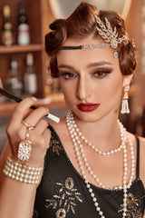 1920s Flapper Golden Accessories Set