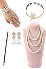 1920s Flapper Golden Accessories Set
