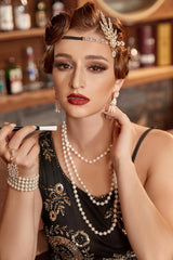 1920s Flapper Golden Accessories Set