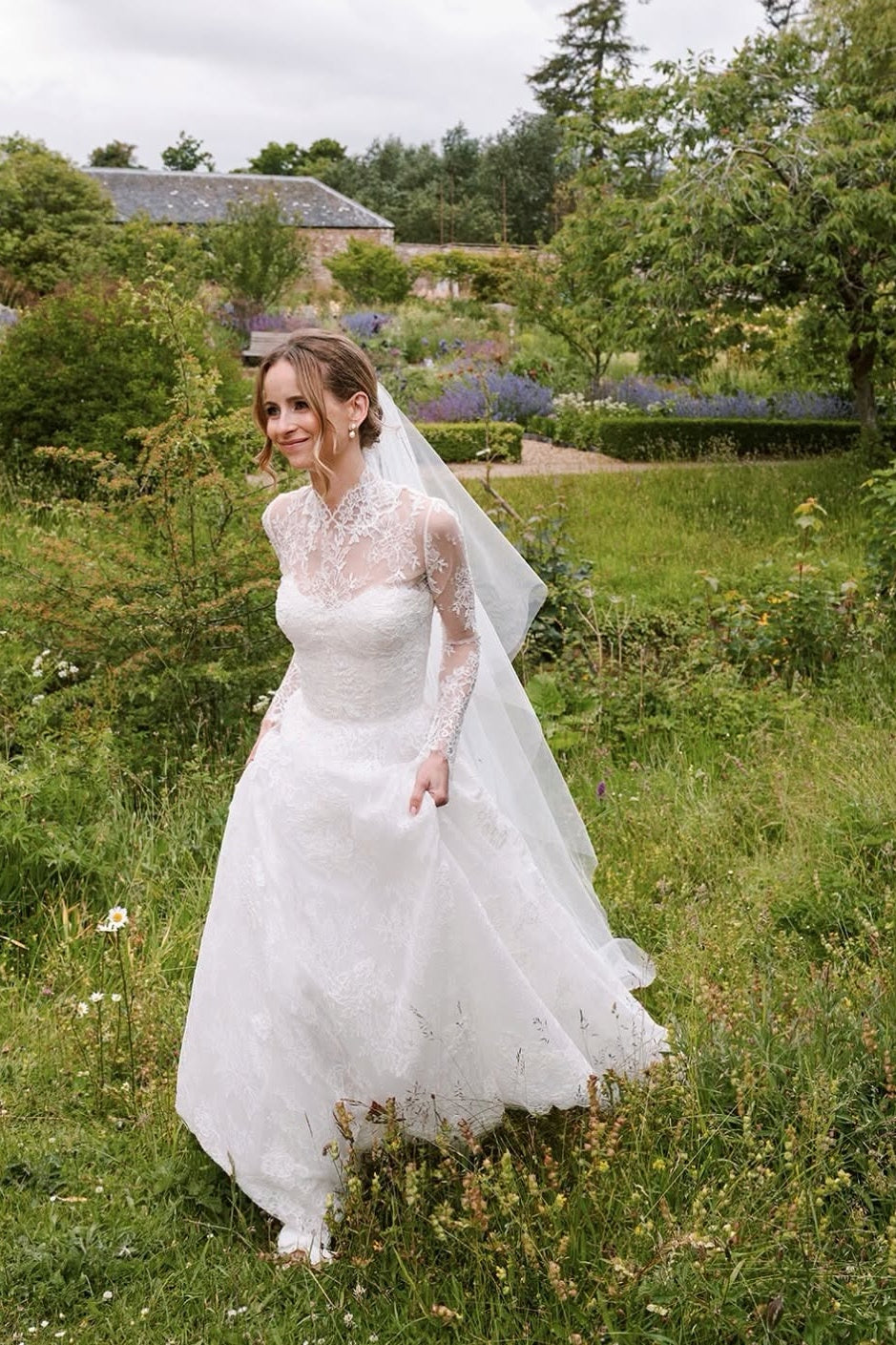 Tulle A-Line Wedding Dress with Detachable Lace Topper and Sweetheart Neckline