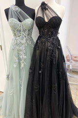 Elegant Black Evening Dress with Sheer Straps Beading and Slit