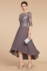Asymmetrical Scoop A Line Mother of the Bride Dresses