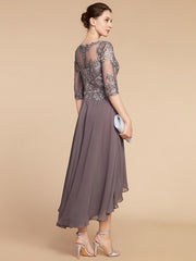 Asymmetrical Scoop A Line Mother of the Bride Dresses