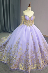 Ball Gown Quinceanera Dress Lace-Up Beaded Birthday Party Sweet 16 Dress