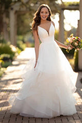 Ball Gown Wedding Dress With Tulle Ruffles