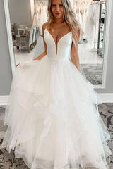 Ball Gown Wedding Dress with Cascading Ruffles