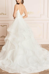 Ball Gown Wedding Dress with Cascading Ruffles