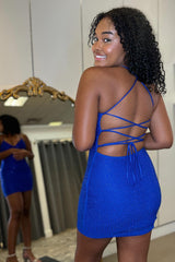 Beaded Red Homecoming Dress Tight Short Prom Dress