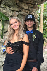 Black Homecoming Dress Cold Shoulder Corset Tight Short Prom Dress