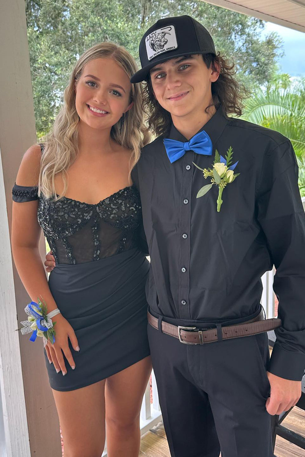 Black Homecoming Dress Cold Shoulder Corset Tight Short Prom Dress