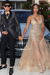 Black Peak Lapel Jacquard One Button Prom Homecoming Men's Suits Blazer Pants