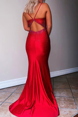 Black Prom Dress Sequined Open Back Long Evening Dress