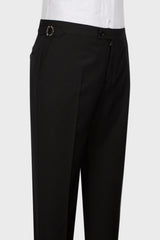 Black Three Piece Peaked Lapel Business Suit for Men