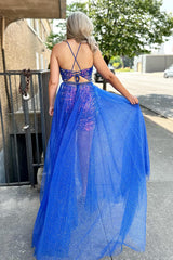 Blue Homecoming Dress Detachable Train Sequin Tight Short Prom Dress