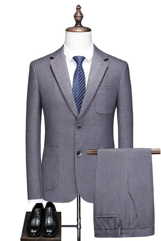 Blue Notched Lapel Suit New Arrival