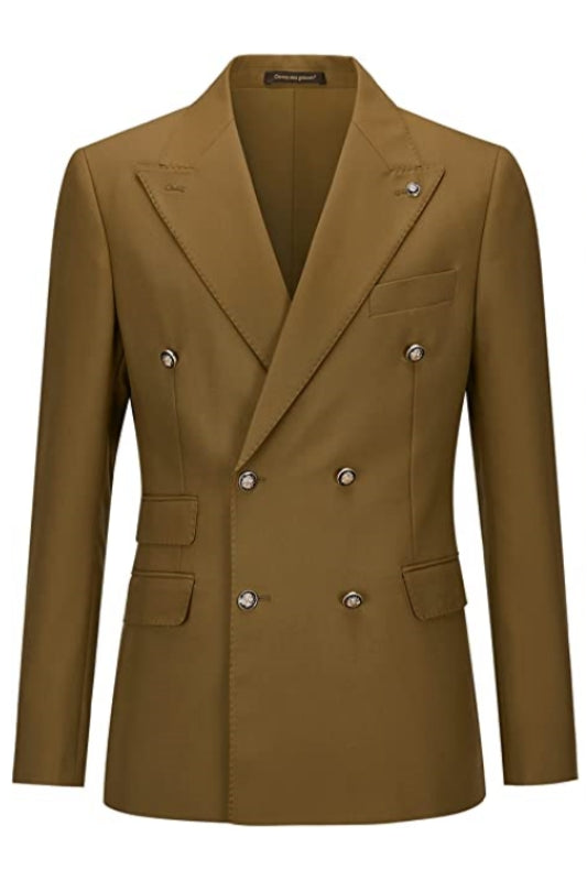 Brown Double Breasted Prom Suit Newest