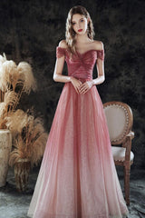 Burgundy Prom Dress Sweetheart Tulle Sequin Long Evening Dress