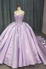 Charming Stain Quinceanera Dress Ball Gown Appliques Dress Elegant Strapless Sweet 16 Party Dress