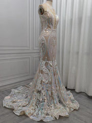 Chic Sequins Mermaid Prom Dress Sparkle Prom Dress On Sale