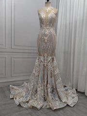 Chic Sequins Mermaid Prom Dress Sparkle Prom Dress On Sale