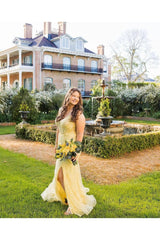 Column Tulle Spaghetti Straps Sleeveless Formal Dress With Slit