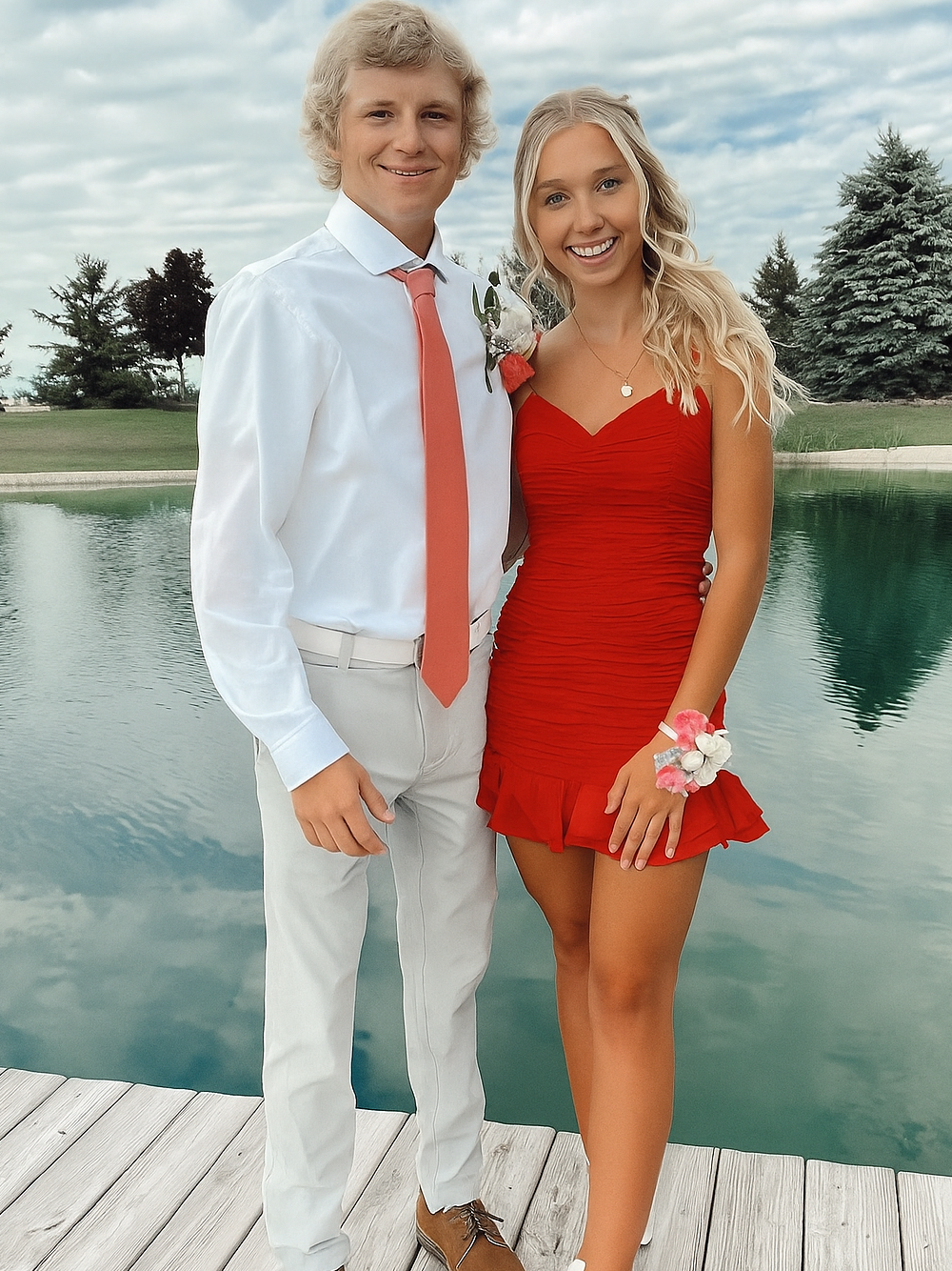 Cute Sheath Satin Short Homecoming Dress with Ruffles