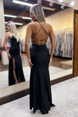 Dreamyannie Royal Blue Prom Dress Sheath Appliqued Formal Dress With Slit