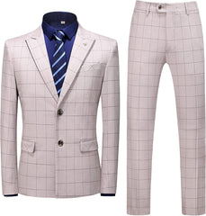 Dusty Pink Peaked Lapel 2 Piece Fancy Business Suit