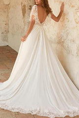 Elegant Lace/Tulle Wedding Dress With Removable Sleeves