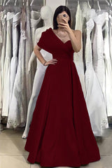 Elegant Royal Blue One Shoulder Sweetheart Evening Dress with Off the Shoulder Detail Online