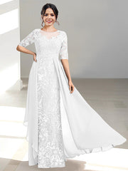 Long Mother of the Bride Dresses with A Line and Scoop Necklines