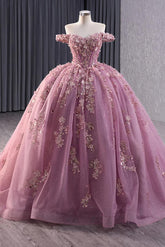 Floral Lace Off the Shoulder Quinceanera Dress Corset Party Ball Gown Sweet 16 Dress