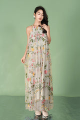 Floral Sleeveless Maxi Summer Holiday Dress