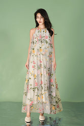 Floral Sleeveless Maxi Summer Holiday Dress