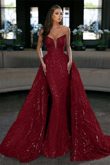 Glamorous Royal Blue Sleeveless Strapless Long Evening Dress Evening Dress with Sequins