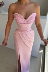 Green Mermaid Prom Dress Sleeveless Sweetheart Beaded Formal Dress