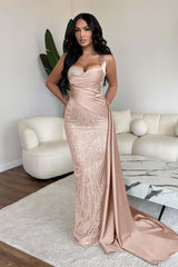 Green Mermaid Prom Dress Sweetheart Sequined Formal Dress