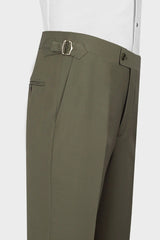 Green Peaked Lapel 3 Piece Business Men Suit