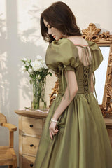 Green Prom Dress Tulle Long Evening Dress