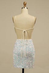 Homecoming Dress Sequined Backless Cocktail Party Dresses