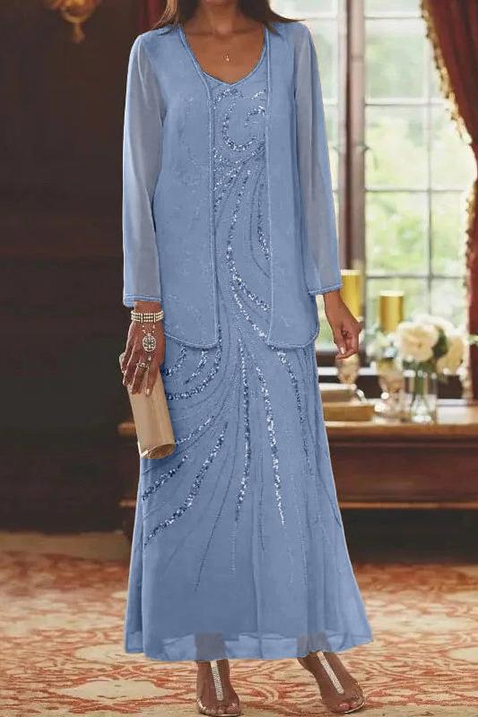 Jacketed Mother of the Bride & Groom Sheath Column Dresses with Sequins