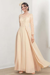 Jewel Neck Mother of the Bride A Line Dresses