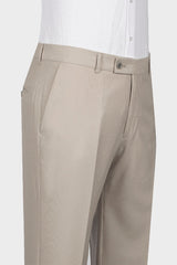 Khaki Double Breasted Shawl Lapel Wedding Suit