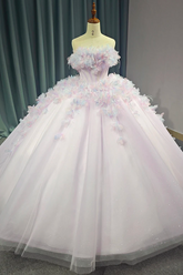 Lace Quinceanera Ball Gown Strapless Dress Sweet 16 Dress