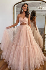 Light Green Prom Dress Two Piece Detachable Sleeves A Line Long Evening Dress