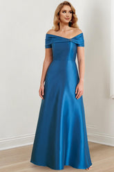 Long Off the Shoulder Mother of the Bride A Line Dresses