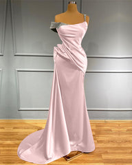 Long Off the Shoulder Ruffles Mermaid Evening Dress with Beads