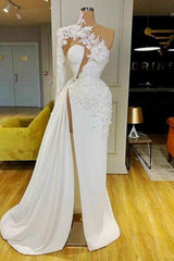 Long Sleeves Wedding Dress Mermaid Evening Gown