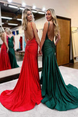 Mermaid Prom Dress In Glitter Fabric With Open Back And Beaded Corset Bodice Formal Evening Gown