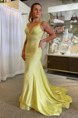 Mermaid Spaghetti Straps Lilac Prom Dress Sequined Long Evening Dress